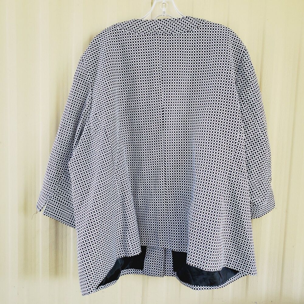 COVINGTON Career Professional Jacket Blazer Black & White Houndstooth 24-26W - Picture 3 of 9